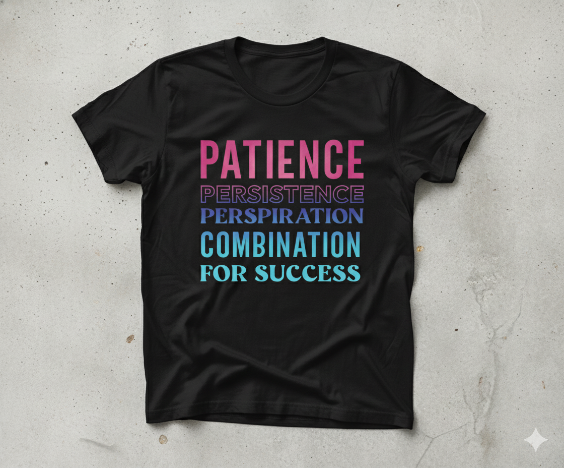 patience persistence perspiration combinatio for success
