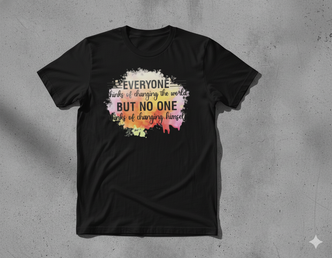 Everyone thinks of changing the world