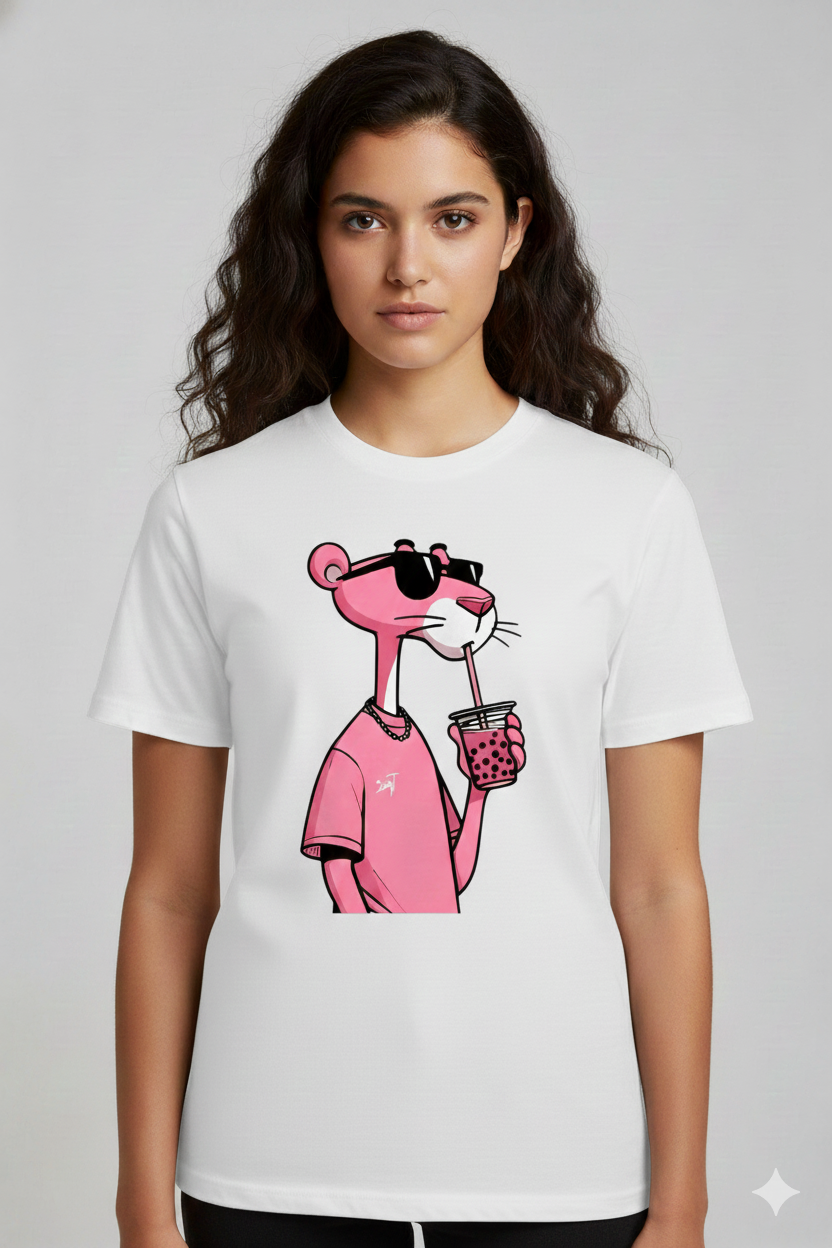 Unisex pink panther shirt white or black