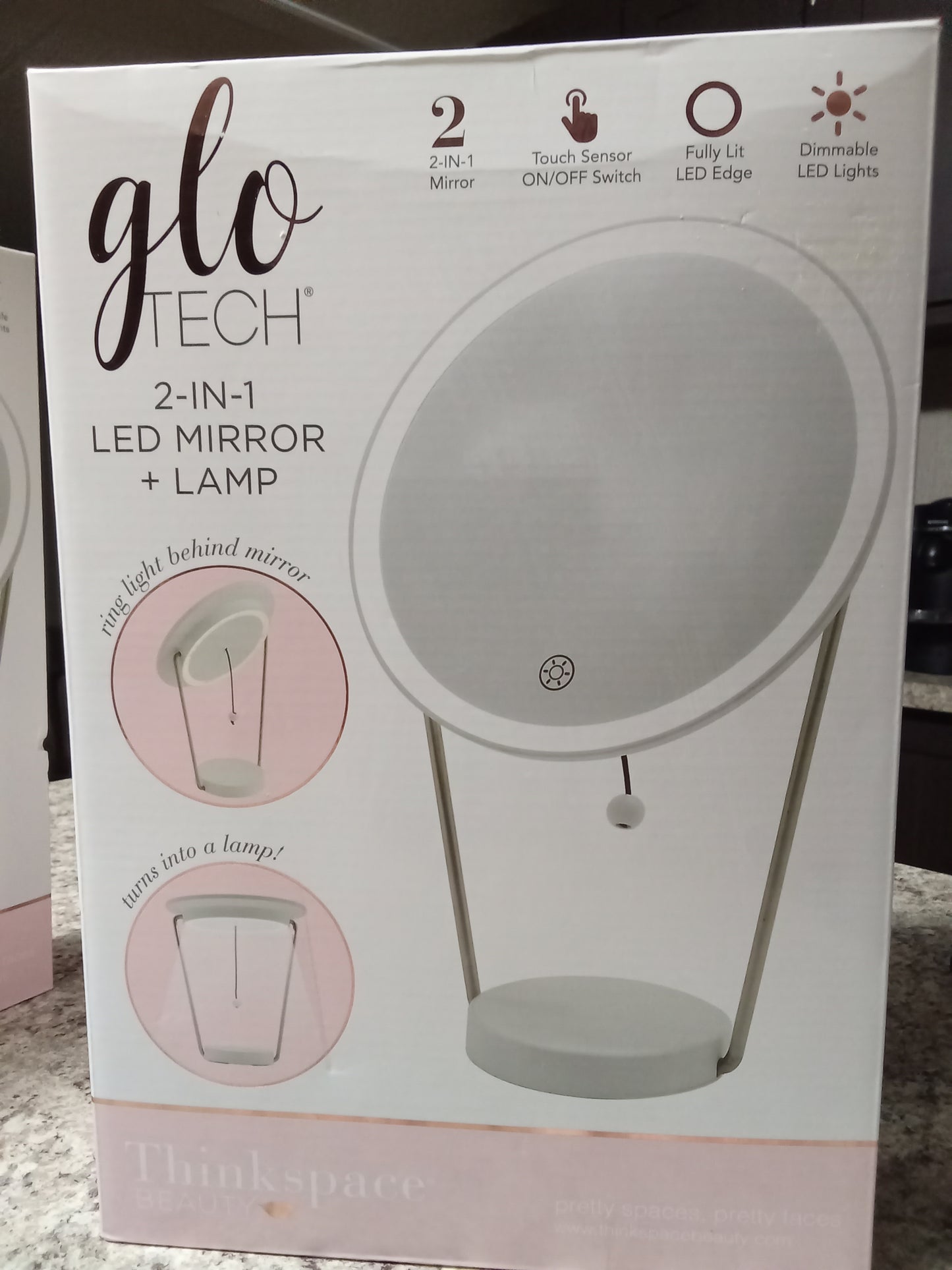 2 in 1 mirror and lamp