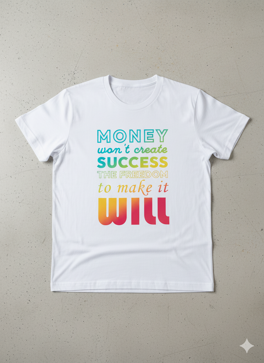 Money wont create success